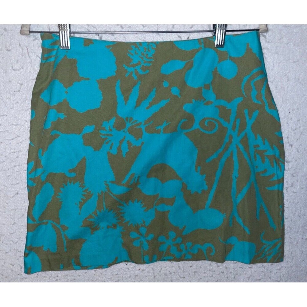 Polo Jeans Co Ralph Lauren Skirt Womens Sz 10 Tropical Floral Mini Rooster Chic